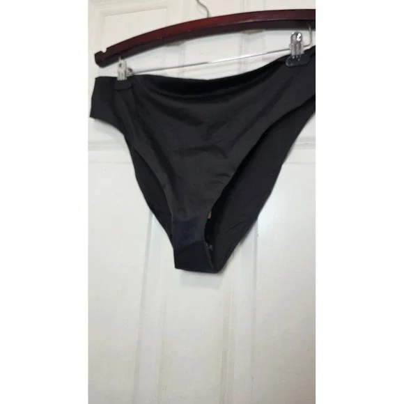 NWT SKIMS Swim Dipped Front Bikini Bottom Onyx Black Women's 2X Plus Size