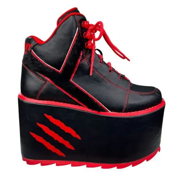Gloomy Bear X YRU Women's Qozmo Black Platform Sneakers Size US 5