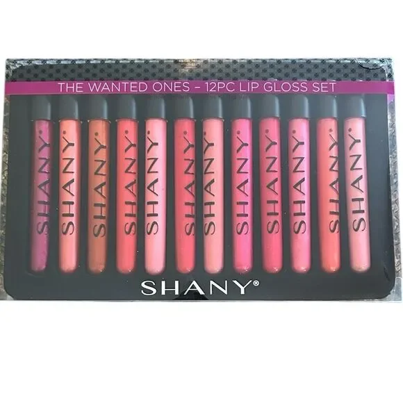 NEW SHANY 12-Piece Lip Gloss Set - Pink and Red Shades