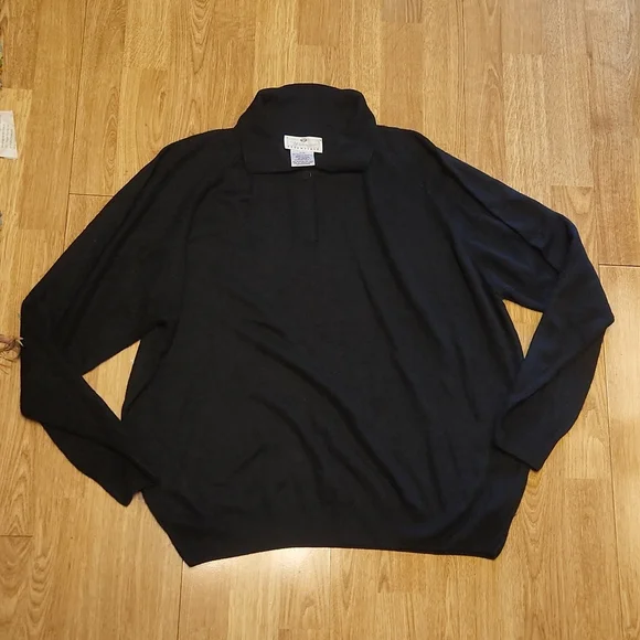 VTG Worthington black collared sweater sz XL