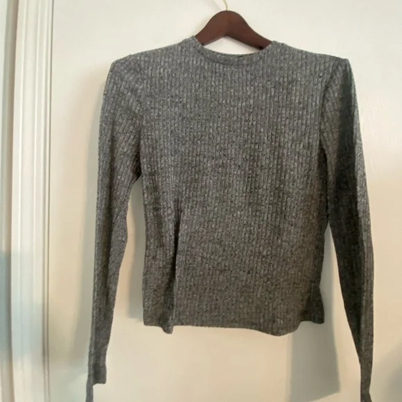 SHEIN Long Sleeve Shirt | Color: Gray and black | Size: Large |