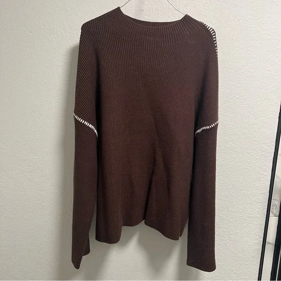 PrettyGarden Women's Chunky Mock Neck Knit Sweater Oversized