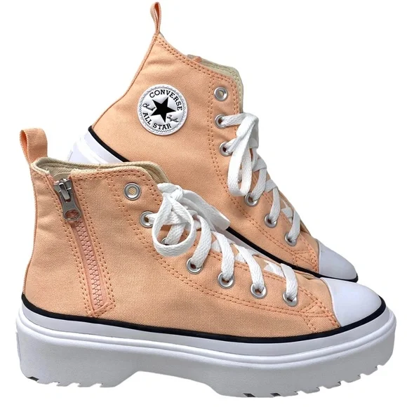 Converse Chuck Lugged Lift Hi Platform Sneaker Kids Women's Coral Canvas A03968C