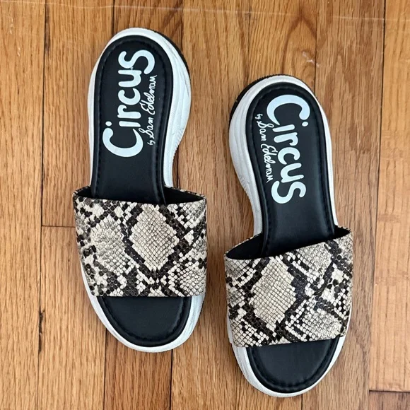 Circus NY by Sam Edelman women’s size 7 skin snake-platform slip-on sandal