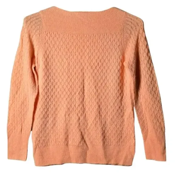 Loft Size Small Sweater Long Sleeve Boat Neck Peach