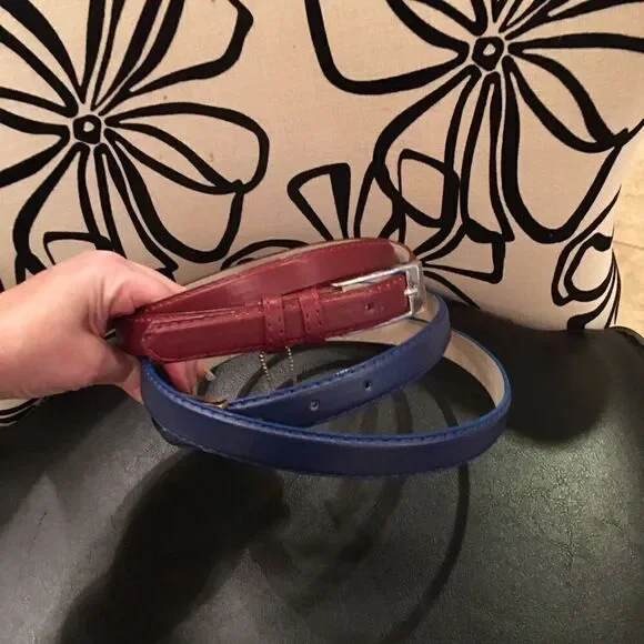 DARK RED & Navy Belts! .75” width