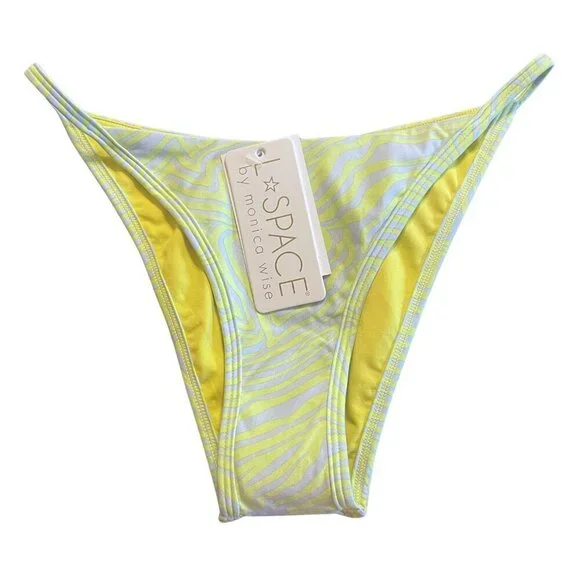 NWT l*space Jay Zebra Print Bitsy Bikini Bottom Sz. S