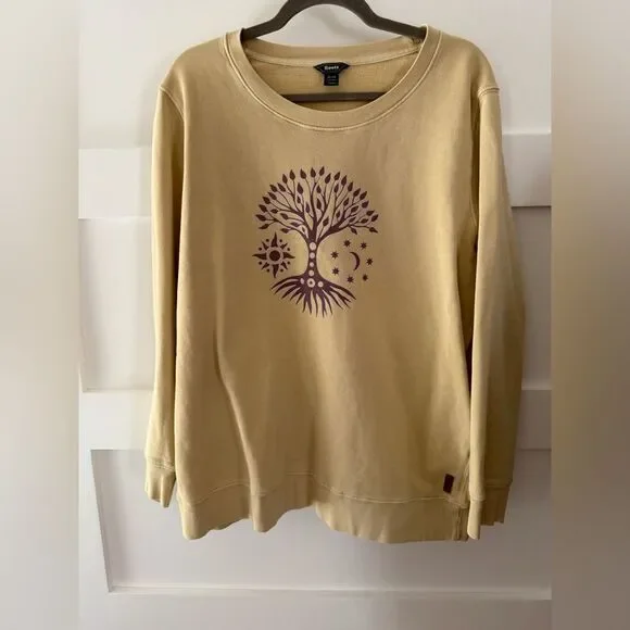 Roots Beige Tree Graphic Sweater