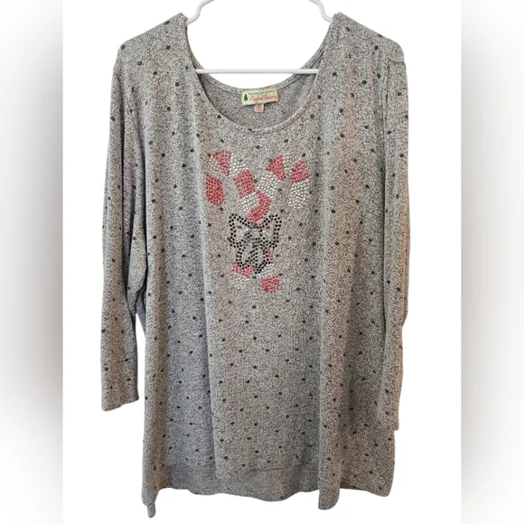 WISHING YOU A VERY MAGICAL SEASON CHRISTMAS BLOUSE. SIZE 3X.