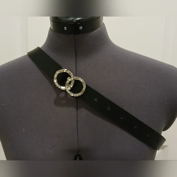Black Rhinestone‎ Belt