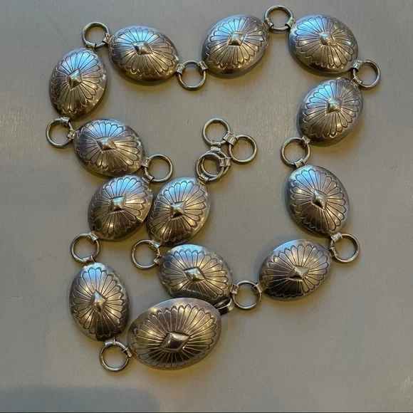 Navajo Concho Belt Sterling Silver.