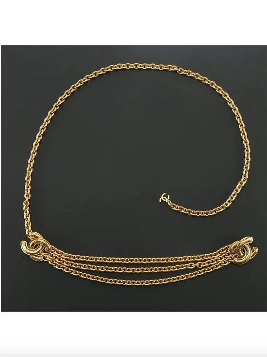 Chanel Vintage Interlocking Chain CC Logo Waist Belt