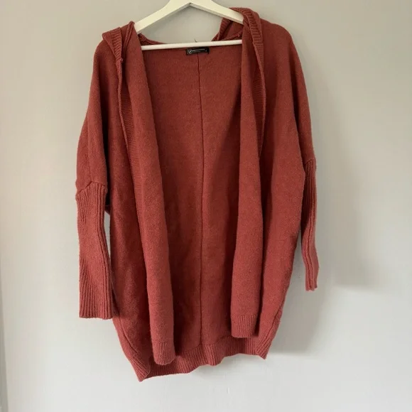 Cozy Terracotta Open-Front Cardigan