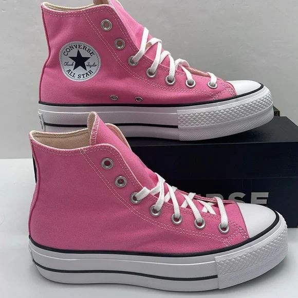 Converse WMNS Platform Sneakers CTAS Lift Hi A08216F CTAS LIFT HI PINK/WHITE
