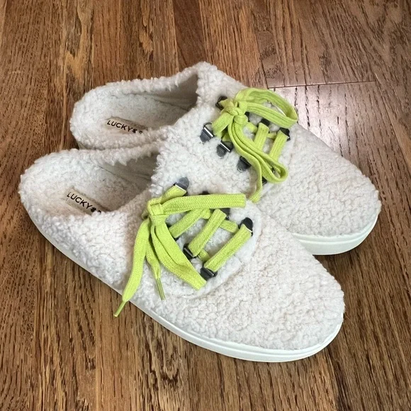 Lucky Brand Tolini Sherpa Platform Slide, 9.5