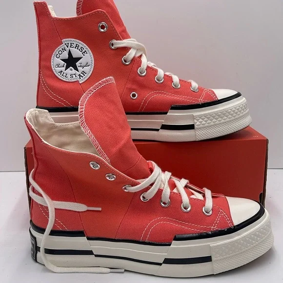 Converse WMNS CHUCK 70 PLUS HI WATERMELON SLUSHY/MHITE/BLACK A06432C Platforms