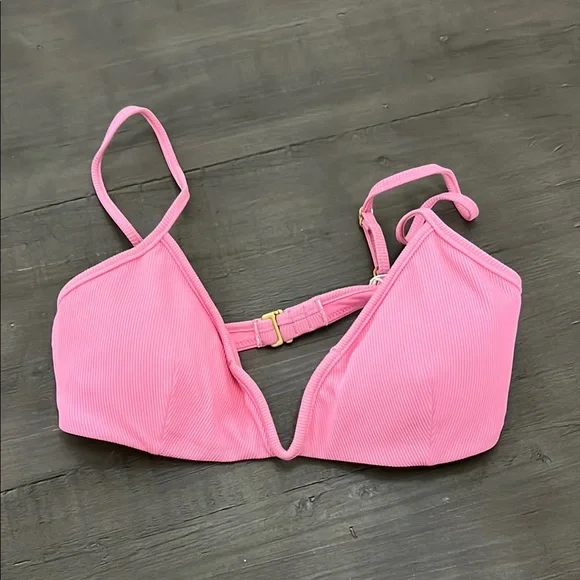 L*Space Helene Swimsuit Top Adjustable strap New with Tag Pink Guava Bikini