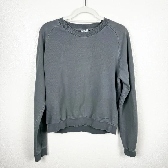 Outdoor Voices Gray Crewneck Sweater 100% Cotton Size Medium