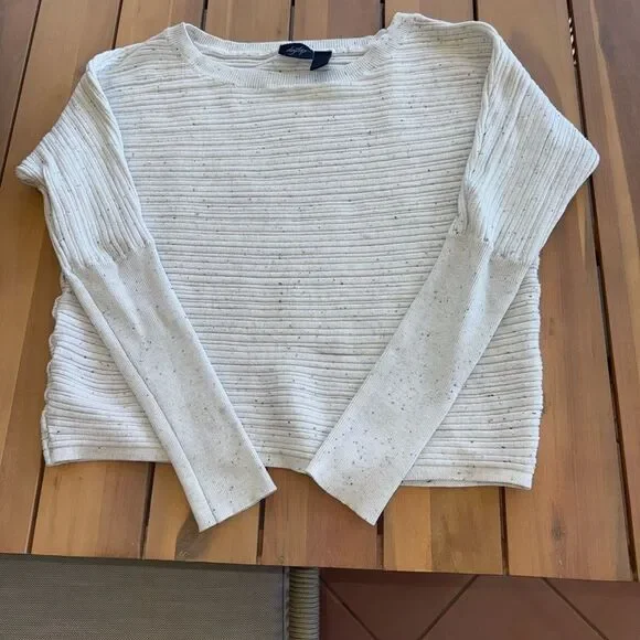 Daytrip Cream Ribbed Knit Top