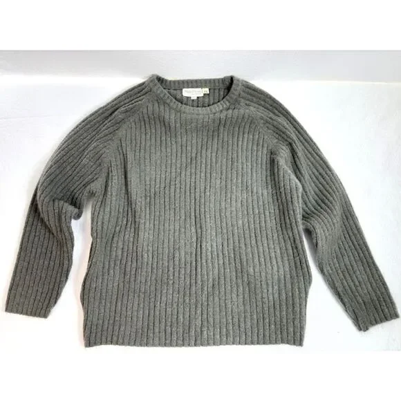 Mistic Prysm by Listicle Gray Sweater Ribbed Pullover S/M