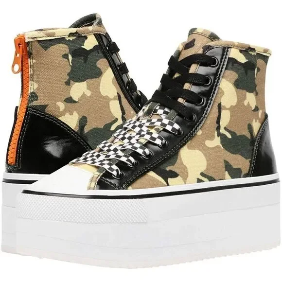 Steve Madden Stories Camouflage Platform High Top Sneakers