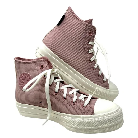 Converse Ctas Lift Counter Climate Platform Hi Sneaker Women Pink Canvas A06148C
