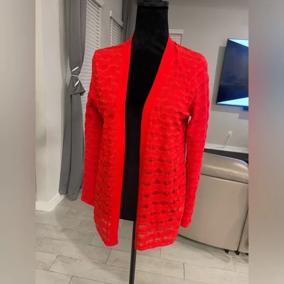 Missoni wave knit open front knit cardigan 42