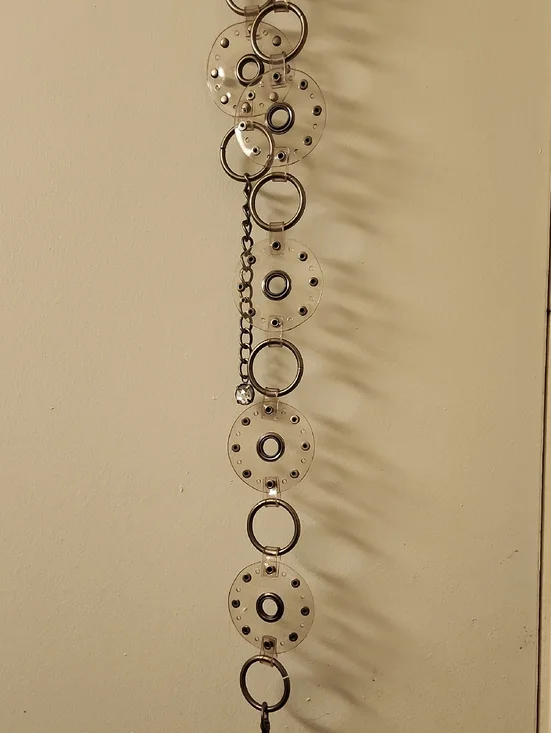y2k clear belts with metal details