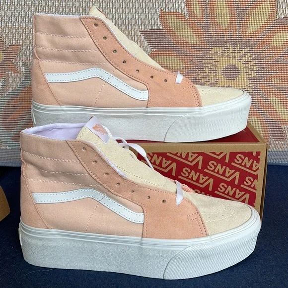 Vans WMNS Sk8-Hi Tapered Color Block Peach VN0A5JMKBOD Platforms Sneakers