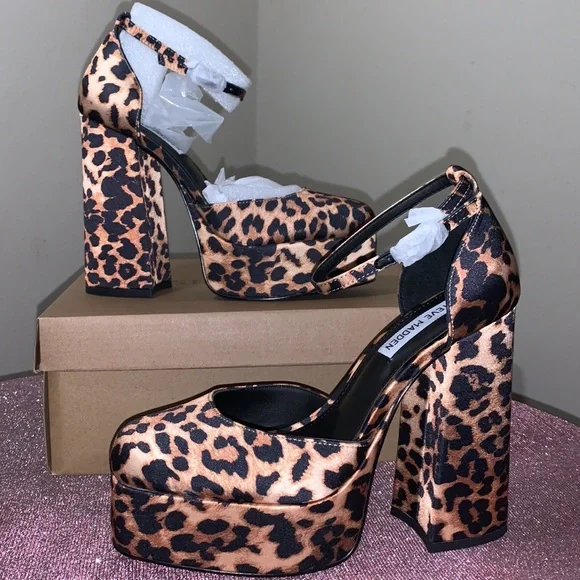 Steve Madden TAMY Leopard Satin‎