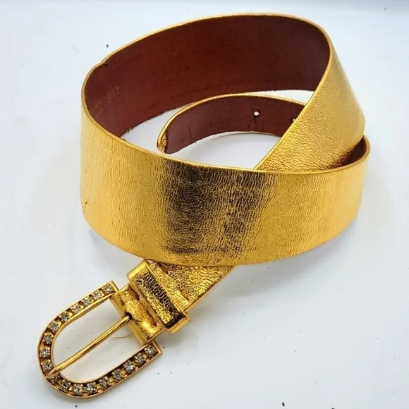 Vintage Gold Waist Best With Jeweled Buckle Size 26