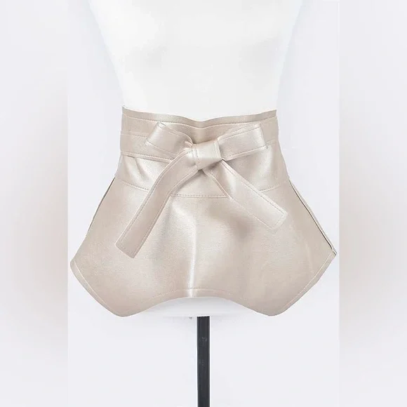 Vegan Leather Wrap Statement Belt