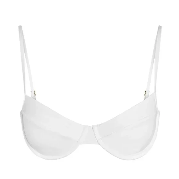 MONDAY Swimwear Maui Bikini Top in True White