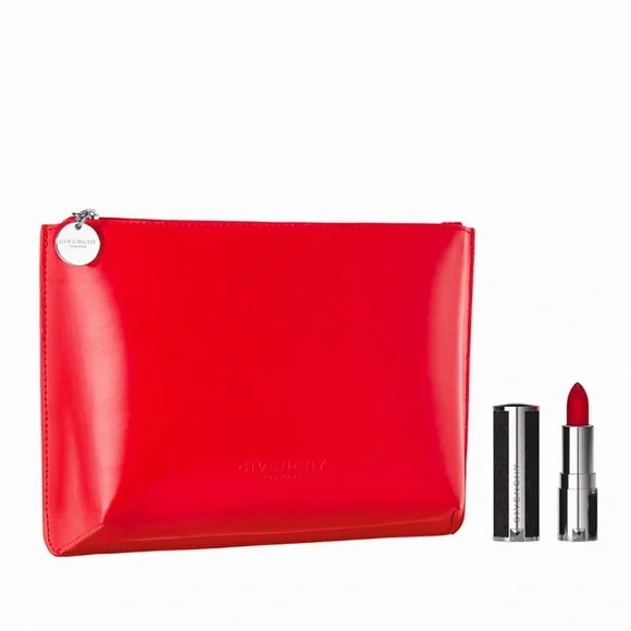 Givenchy make up bag and lipstick