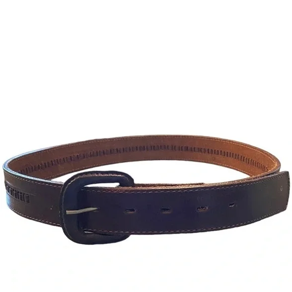Vintage Brown Leather hand crafted belt timeless classic design coastal cowgirl