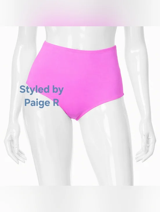 💕NWT SKIMS RARE Swim Cut Out Mid Waist Boyshorts Bikini Bottoms Pink TAFFY M