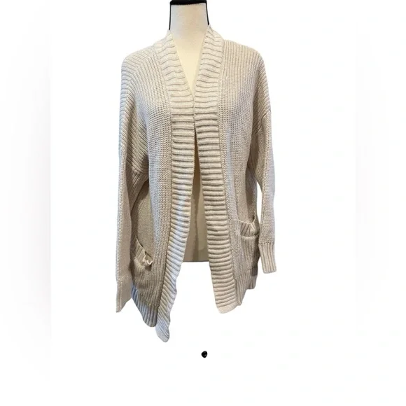 Hollister | Cream Open-Front Cardigan