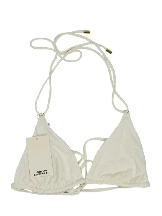 MONDAY Swimwear Hanalei Top in Ivory Boucle