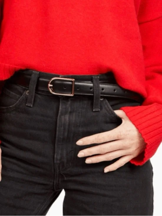 Kate Spade 25MM Stitched Feather Edge Belt - L/XL MSRP $58