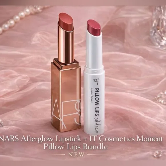 NARS Afterglow Lipstick & IT Cosmetics Pillow Lips Moment NEW Bundle
