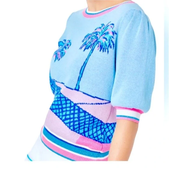 Rare Lilly Pulitzer Vivie Short Sleeve Tennis Graphic