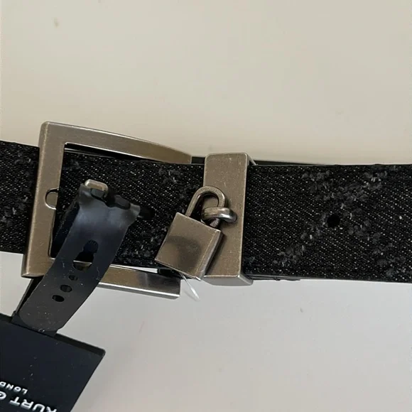 New Black Kurt Geiger Black Belt with Silver Buckle. Size S/M.