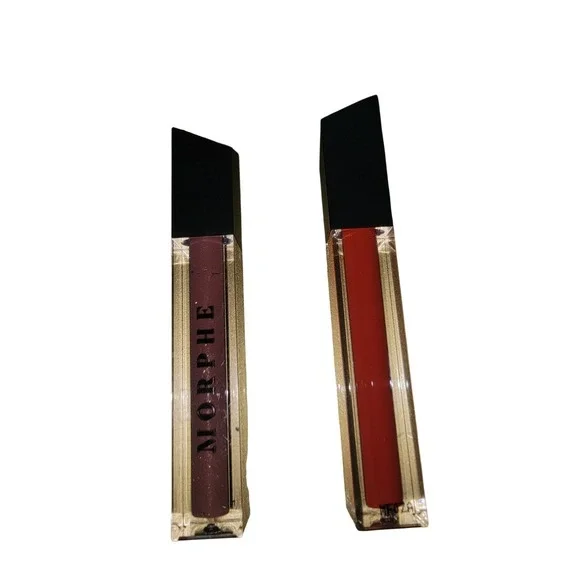 Morphe Matte Liquid Lipstick Duo Red and Berry Plum Longwear Lip Color Set