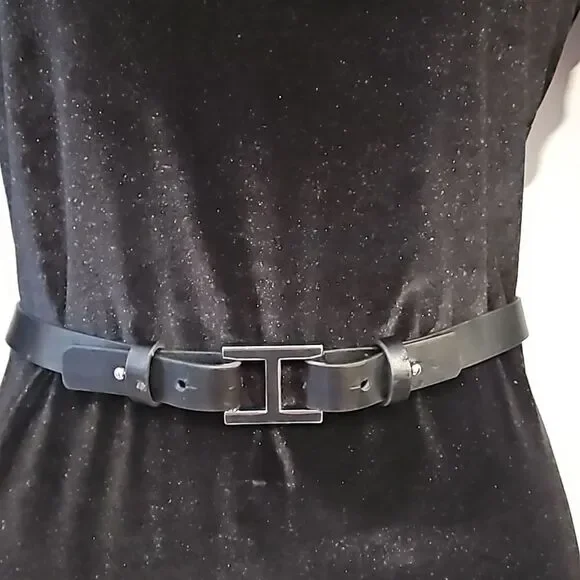 Black Belt Silver Hardware sz 12