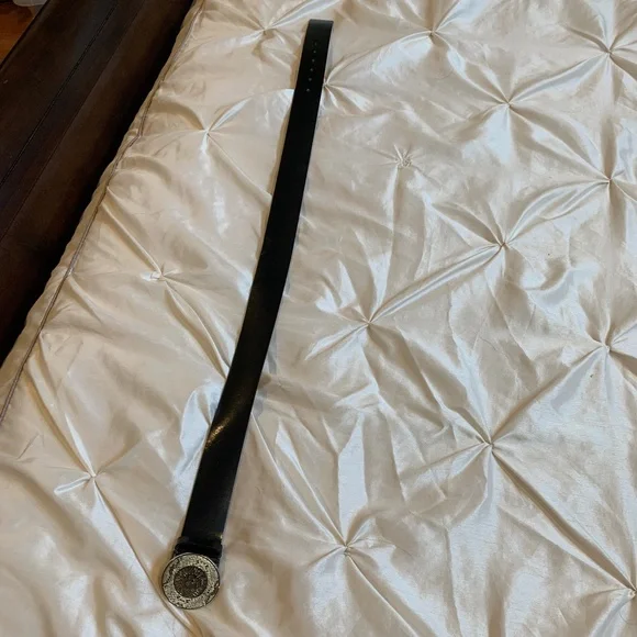 Anne Klein Black Synthetic/Leather Belt sz M
