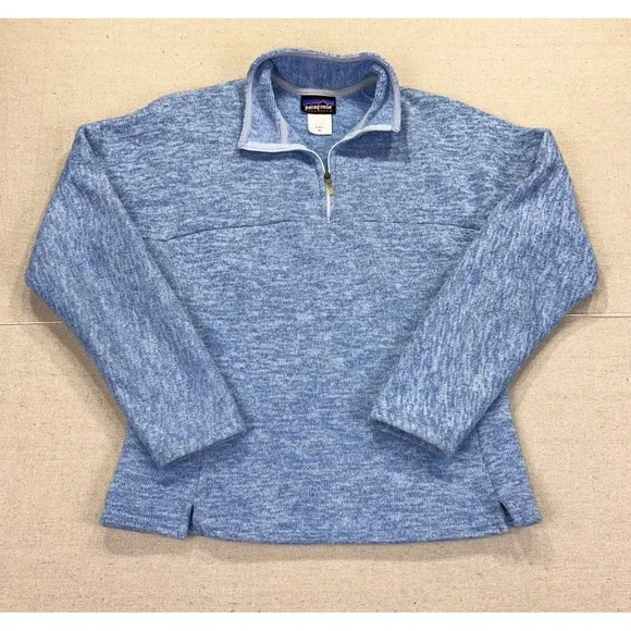 Patagonia Synchilla Fleece Pullover Women's XL Blue Marl Heather Quarter Zip