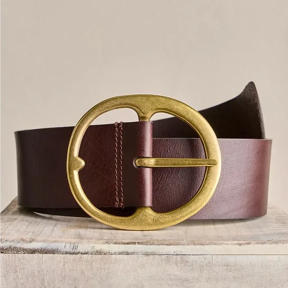 NWT Free People Brando Leather Hip Belt Espresso Medium Large