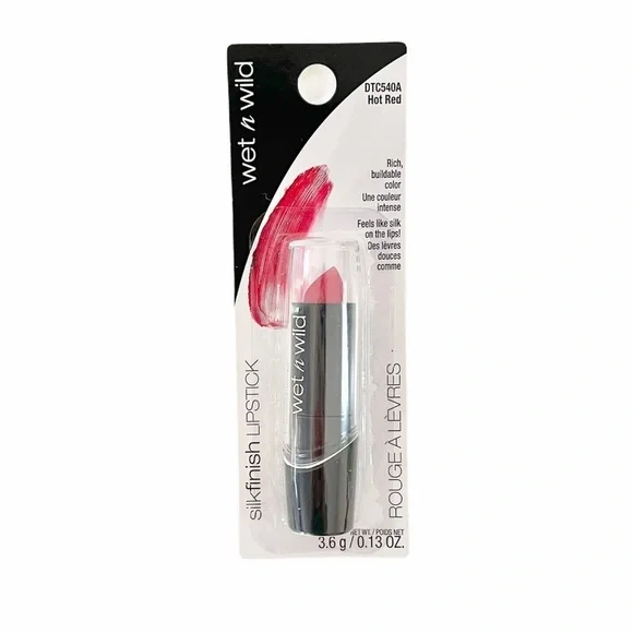 Wet n Wild Silkfinish Red Hot Lipstick, Regular size