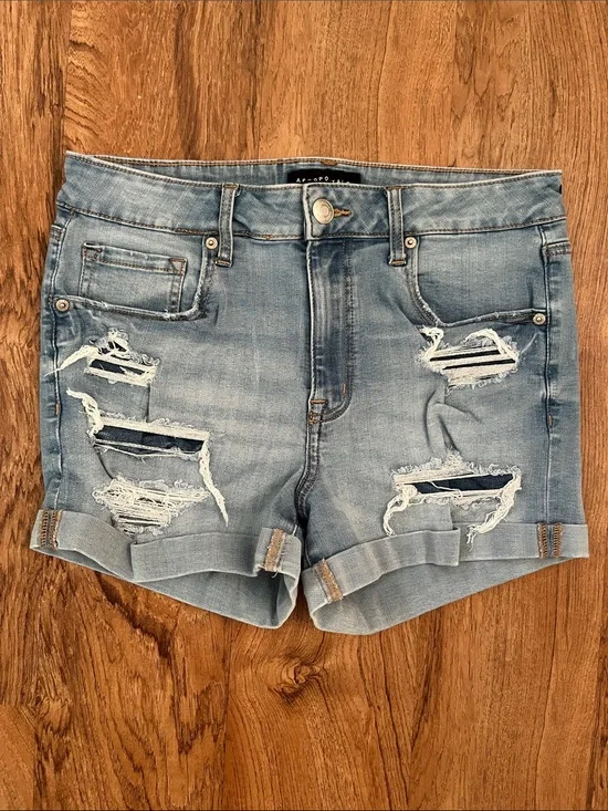 Aeropostale Midi Denim Shorts