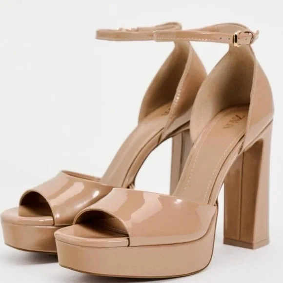 PEEP-TOE♦️♦️PLATFORM CHUNKY HEEL SHOE